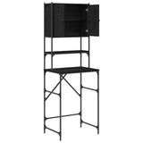 Mobile per lavatrice Rovere nero 68 x 48.5 x 194 cm