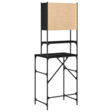 Armadio per Lavatrice Rovere Nero 68 x 48,5 x 194 cm