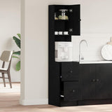 Credenza da cucina con cassetto Rovere Nero 32 x 50 x 180 cm