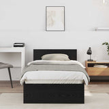 Struttura del letto Rovere Nero 75 x 190 cm Legno truciolato
