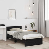 Struttura del letto Rovere Nero 75 x 190 cm Legno truciolato