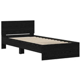 Struttura del letto Rovere Nero 75 x 190 cm Legno truciolato