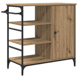 Carrello da Cucina Rovere artigianale 87,5 x 39 x 84,5 cm