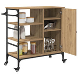 Carrello da Cucina Rovere artigianale 87,5 x 39 x 84,5 cm