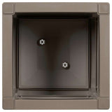 Scatola per Fiori da Giardino Marrone Chiaro 36 x 36 x 35 cm PP