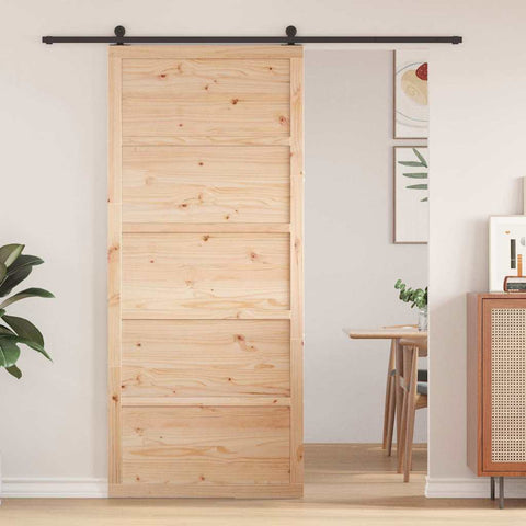 Porta a Fattoria Naturale 100 x 208 cm Legno massello di pino