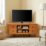 Mobile TV Naturale 100 x 40,5 x 46 cm Legno di Mogano Massello