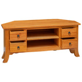 Mobile TV Naturale 100 x 40,5 x 46 cm Legno di Mogano Massello