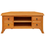 Mobile TV Naturale 100 x 40,5 x 46 cm Legno di Mogano Massello