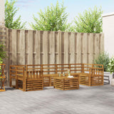Set divani 8 pcs Naturale Legno di Acacia Massello