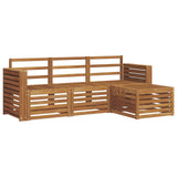 Set di divani da esterno 4 pcs Naturale