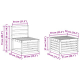 Set di divani da esterno 4 pcs Naturale