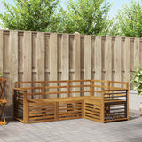Set divani 4 pcs Naturale Legno di Acacia Massello