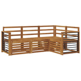 Set divani 4 pcs Naturale Legno di Acacia Massello