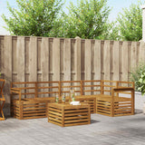 Set divano sezionale 6 pcs Naturale Legno di Acacia Massello