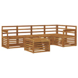 Set divano sezionale 6 pcs Naturale Legno di Acacia Massello