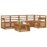 Set divano sezionale 6 pcs Naturale Legno di Acacia Massello