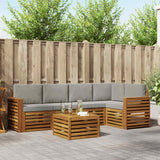 Set divano sezionale con cuscino 6 pcs Grigio Naturale e Chiaro