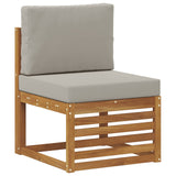 Set divano sezionale con cuscino 6 pcs Grigio Naturale e Chiaro