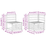 Set divano sezionale 6 pcs Naturale Legno di Acacia Massello