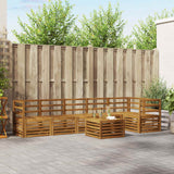 Set divano sezionale 7 pcs Naturale Legno di Acacia Massello