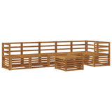Set divano sezionale 7 pcs Naturale Legno di Acacia Massello