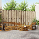 Set divano sezionale 7 pcs Naturale Legno di Acacia Massello