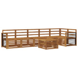 Set divano sezionale 7 pcs Naturale Legno di Acacia Massello