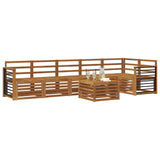 Set divano sezionale 7 pcs Naturale Legno di Acacia Massello