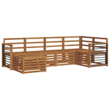 Set divani 6 pcs Naturale Legno di Acacia Massello