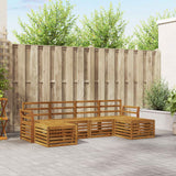 Set divani 6 pcs Naturale Legno di Acacia Massello