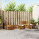 Set divano sezionale 9 pcs Naturale Legno di Acacia Massello