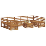 Set divani 10 pcs Naturale Legno di Acacia Massello