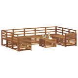 Set divani 10 pcs Naturale Legno di Acacia Massello