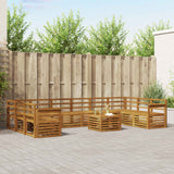 Set di divani da esterno 11 pcs Naturale