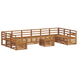 Set di divani da esterno 11 pcs Naturale