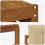 Set di divani da esterno con cuscino 5 pcs Naturale e Beige