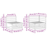Set di divani da esterno 5 pcs Naturale