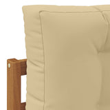 Set di divani da esterno con cuscino 6 pcs Naturale e Beige