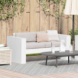 Divano da giardino Bianco 134 x 60 x 62 cm Pino massello