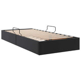Letto con Contenitore Nero 90 x 190 cm Pelle sintetica