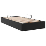 Letto con Contenitore Nero 90 x 190 cm Pelle sintetica