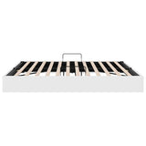Letto con Contenitore Bianco Puro 183 x 213 cm Pelle sintetica
