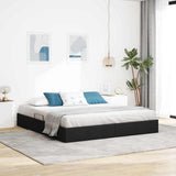 Letto con Contenitore Nero 180 x 200 cm Tessuto