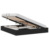 Letto con Contenitore Nero 180 x 200 cm Tessuto