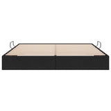 Letto con Contenitore Nero 180 x 200 cm Tessuto