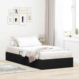 Letto con Contenitore Nero 90 x 190 cm Velluto