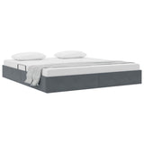 Letto con Contenitore Grigio scuro 180 x 200 cm Velluto