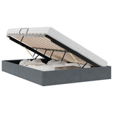 Letto con Contenitore Grigio scuro 153 x 203 cm Velluto