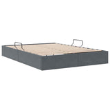 Letto con Contenitore Grigio scuro 153 x 203 cm Velluto